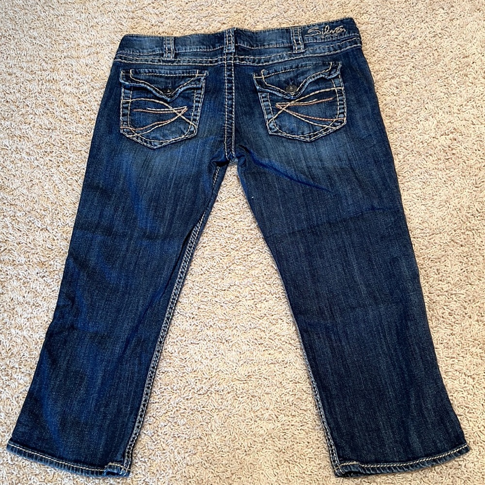 Silver Brand Mackenzie Cropped Denim Ankle Jeans